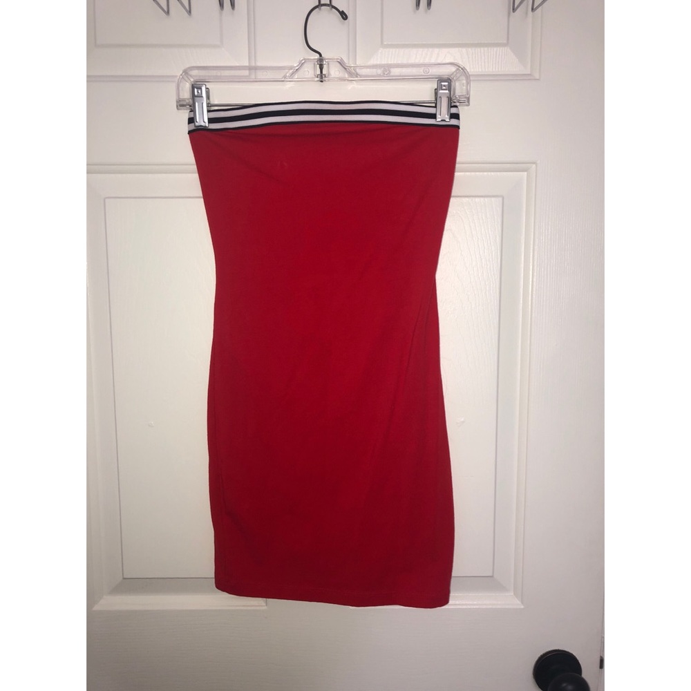 Strapless casual dress